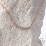 Bezel Circular Lab Diamond Necklace, Cluster Diamond Necklace, Floating Diamond Necklace, Bubble Diamond Necklace, Curved Diamond Pendant