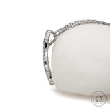 Lab Grown Diamond Journey Necklace, Wavy Drop Pendant Necklace, Diamond Swirl Necklace, White Gold Chain Necklace, Delicate Diamond Necklace