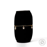 Front view lab diamond ocean charm bolo bracelet yellow gold