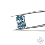 Fancy vivid blue radiant brilliant cut loose lab diamond