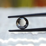 2 CT Round Black Moissanite with vintage facet details