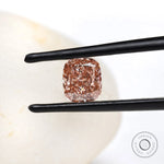 Elongated cushion fancy pink loose lab diamond front view