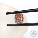 Elongated cushion fancy pink loose lab diamond front view