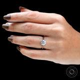 IGI Certified 2 Ct Round Cut Lab Diamond Ring Unique Solitaire 14k White Gold Lab Grown Diamond Moissanite Engagement Wedding Promise Ring