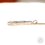 Celtic Knot Pendant Yellow Gold 5 MM Princess Cut Moissanite Pendant Statement Pendant for Women Unique Pendant For Chain Celtic Jewellery