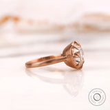 Antique 4.3 CT Round Old European Cut Moissanite Ring, Solitaire Engagement Ring, Wedding Ring, Comfort Fit Band, Gift for Her, Promise Ring