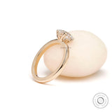 Unique Round Cut Moissanite Engagement Ring 14k Solid Gold 4 Prong Tulip Set Solitaire Proposal Promise Ring Low Profile Right Hand Ring