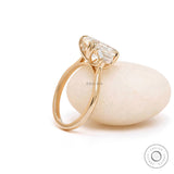 Exquisite Three Stone Emerald Ring - Classic Cathedral Set Design with a Modern Twist, Handmade with Love and Precision, Gift For Mom