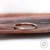 Open Pave Wedding Band, Moissanite Open Spacer Ring, Delicate Open Cuff Ring, Open Claw Ring, Gap Rings, Half Eternity Band, 14k Gold Band