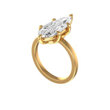 Pear Brilliant Cut Moissanite Diamond Solitaire Ring/ 14K Yellow Gold Engagement Ring/ Moissanite Ring For Her, Perfect Promise Ring