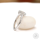 2.5 CT Brilliant Cut Oval Lab Grown Diamond Ring, Cathedral Shank White Gold Solitaire Ring, Eco Friendly Oval Cut Proposal Ring For Her