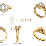 2Ct Solitaire Round Cut DEF Moissanite Ring Set With Matching Band, 10K/14K/18K Solid Gold Engagement Rings, Promise Rings, Wedding Ring Set