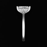 Brilliant Radiant Cut Moissanite Tulip Set Ring, Moissanite Anniversary Ring, 10K/14K/18K Solid Gold Ring, Solitaire Ring Gold