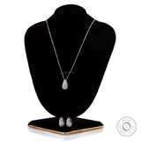 Pave Diamond Teardrop Necklace, Solid Gold Lab Grown Diamond Necklace, Minimalist Pear Shaped Chain Pendant, Daily Wear Necklace