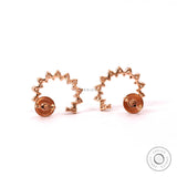 Elegant Bridal Hoop Earrings in Shimmering Gold and Diamonds, Luxurious Lab-Created Diamond Hoop Earrings, Diamond Hoop Studs, Birthday Gift