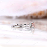 1 CT Fancy Intense Pink Cushion Lab Grown Diamond Engagement Ring, IGI Certified 14k Gold Three Stone Ring, Wedding Solitaire Ring