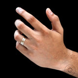 Mens Gold Band, Mens Wedding Band, Comfort Fit Wedding Band, 7 MM Wide Gold Band Ring, Satin Finish Band Gold, Anniversary Band For Him