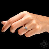 Unique Round Cut Moissanite Engagement Ring 14k Solid Gold 4 Prong Tulip Set Solitaire Proposal Promise Ring Low Profile Right Hand Ring