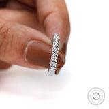 Rope Band Ring, White Gold Rope Ring, Full Eternity Band, Stacking Band, Stacking Gift Ring, Plain Gold Band, Unique Band Ring, 3 MM Band