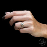 3 CT Elongated OEC Moissanite Vintage Engagement Ring, Promise Ring For Her, Antique Old European Cut Ring, 10K Matt Finish Gold Ring