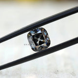 1.7 CT Old Mine Cut Cushion Grey Loose Moissanite Stone in Hand