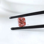 Front view of vivid pink cushion loose lab diamond