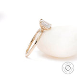 Emerald Cut Moissanite Ring, Emerald Cut Engagement Ring, Martini Basket Set Ring, 1ct Moissanite Ring, Claw Prong Ring, Dainty Stone Ring