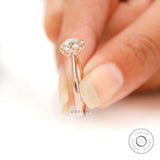 Elongated Cushion Old Mine Cut Off White Moissanite Tulip Setting 8 Prong Engagement Ring 14k Rose Gold Euro Shank Cathedral Promise Rings