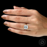 11MM Large Round Cut Solitaire Moissanite Tulip Setting Engagement Ring Yellow Gold 8 Prong Round Tulip Ring Head Unique Anniversary Ring