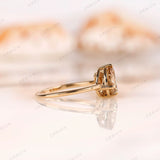 Toi Et Moi Double Stone Engagement Ring Two Stone 14k Yellow Gold Ring Pear Champagne & Princess Moissanite Ring You And Me Ring For Women