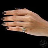 Modern Chunky Statement Ring With Thick Tapered Band, Champagne Bezel Set Ring, Old Mine Cut Champagne Moissanite Ring, Euro Shank Band Ring