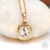 2 CT Old Mine Cushion Moissanite Pendant Unique Antique Style Matte Finish Pendant Georgian Jewelry Vintage Pendant For Chain/Necklaces