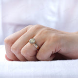 Old European Cut Moissanite Engagement Ring, Claw Prong Set Art Deco Style Vintage Ring, 14k Yellow Gold Ring, 2 Ct Antique Moissanite Ring