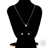 Floral Round Cut Lab Grown Diamond Necklace, 10k/14k/18k Solid Gold Pendant Chain Necklace, Dainty Diamond Necklace For Women, Gift For Her