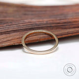 Plain Gold Wedding Band Women, Thin Gold Band, Unique 10k Yellow Gold Simple Wedding Band, Minimalist Stacking Bands, Flat Wedding Band