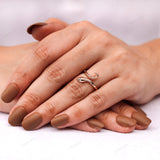 Unique Snake Design Engagement Lab Diamond Ring, Bridal Ring, Solid Yellow Gold Ring, Anniversary Gifts, Promise Ring, Handmade Ring For Her