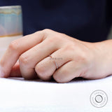 Open Pave Wedding Band, Moissanite Open Spacer Ring, Delicate Open Cuff Ring, Open Claw Ring, Gap Rings, Half Eternity Band, 14k Gold Band