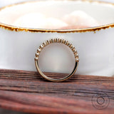 Floating Bubble Diamond Wedding Band, 1.3 MM Round Lab Grown Diamond Band, Half Eternity Band, Stackable/Matching Band, Minimalist Band