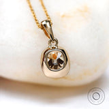 7*6 MM DEF Old Mine Cut Moissanite Pendant Georgian Era Bezel Pendant, Claw Prong Cushion Cut Pendant, Minimalist Statement Pendant