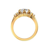 2Ct Solitaire Round Cut DEF Moissanite Ring Set With Matching Band, 10K/14K/18K Solid Gold Engagement Rings, Promise Rings, Wedding Ring Set