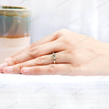 Old European Light Champagne Moissanite Vintage Style Ring, Solitaire Engagement Ring For Women, Champagne Moissanite Ring