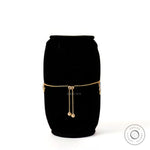 Back closure view yellow gold ocean charm bolo bracelet