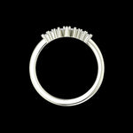 Back view of marquise and round stone chevron band