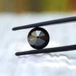 Back view of 2 CT Round Old European Cut Black Moissanite