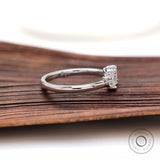 Vintage Multi Stone Curved Moissanite Band, Unique 14K white gold Curved band art deco diamond ring Matching Stacking band Promise Ring