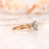 Round Brilliant Cut Lab Grown Diamond Engagement Ring, Cluster Diamond Rings, Multi Diamond Ring, 8 Prong Solitaire Ring, Two Tone Gold Ring