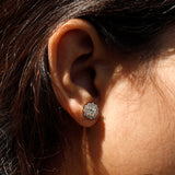 1 CT Diamond Halo Earrings, Lab Diamond Earrings Round, Cluster Diamond Earrings, 10k/14k/18k Solid Gold Statement Earrings, Diamond Studs