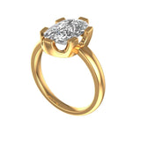 Classic 4 CT Elongated Cushion Cut Moissanite Solitaire 14k Solid Yellow Gold Engagement Ring 6 Claw Prongs Anniversary Ring/Gift In Fashion