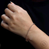 Dainty Lab Grown Diamond Bangle Bracelet For Women, Daily Wear Solid Gold Bracelet, Delicate Office Wear Diamond Hinged Bangle For Girls