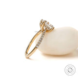 Asscher Cut Hidden Halo Moissanite Engagement Ring Solitaire 14k Yellow Gold Cathedral Step Cut Promise Wedding Anniversary Ring For Women